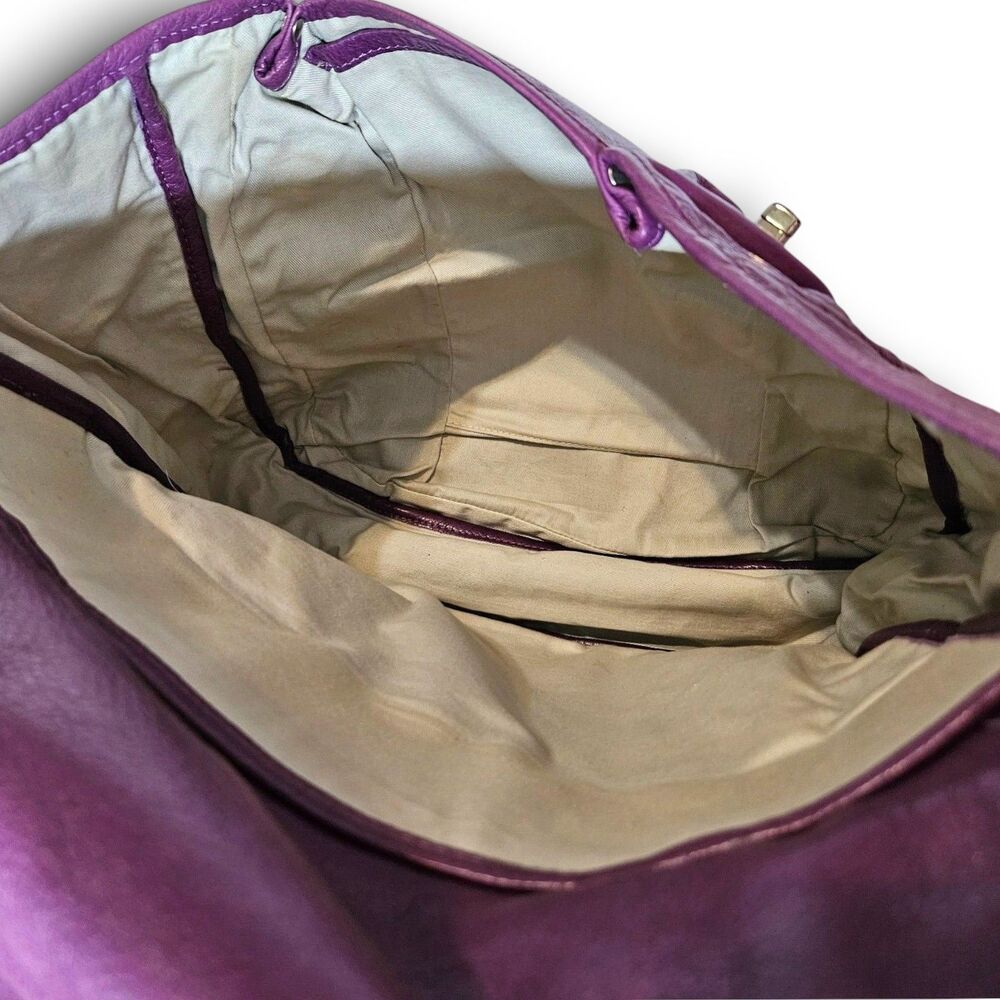 See By Chloe XL Purple Orchid & Gunmetal Leather Vintage Y2K Shoulder Bag, VGUC - Picture 11 of 12